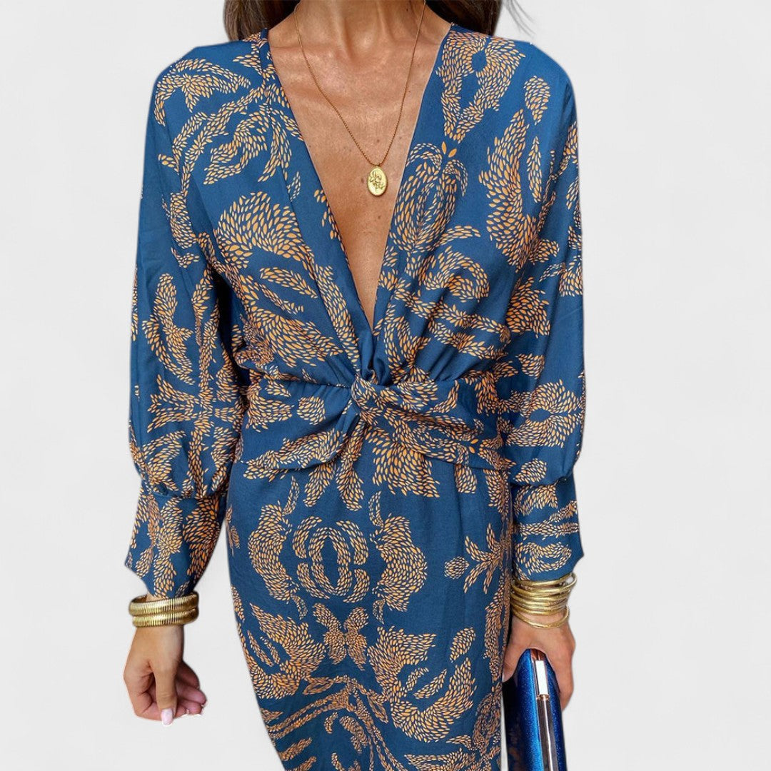 Vesna - Midi haljina s V-izrezom