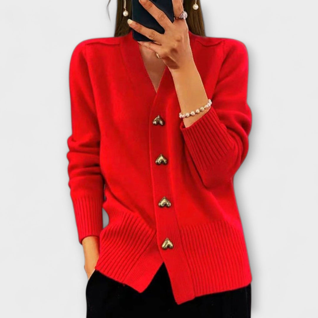 Marij – Ženski pulover s V-izrezom u vintage stilu