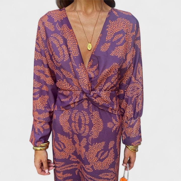 Vesna - Midi haljina s V-izrezom