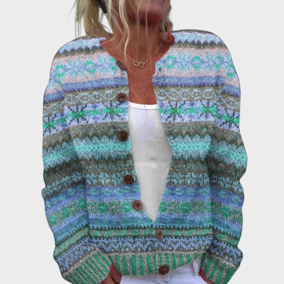 Teodora - Jesenski cvjetni kardigan