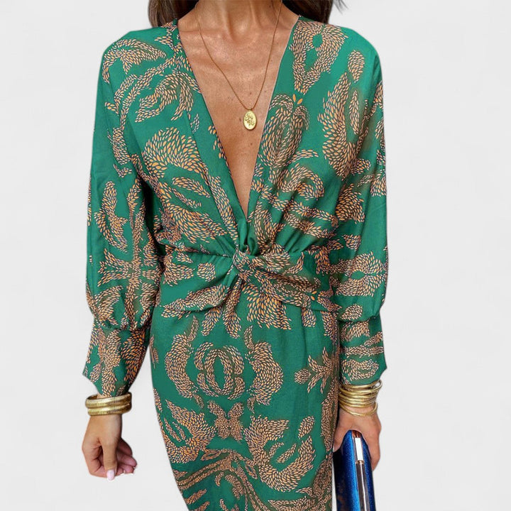 Vesna - Midi haljina s V-izrezom