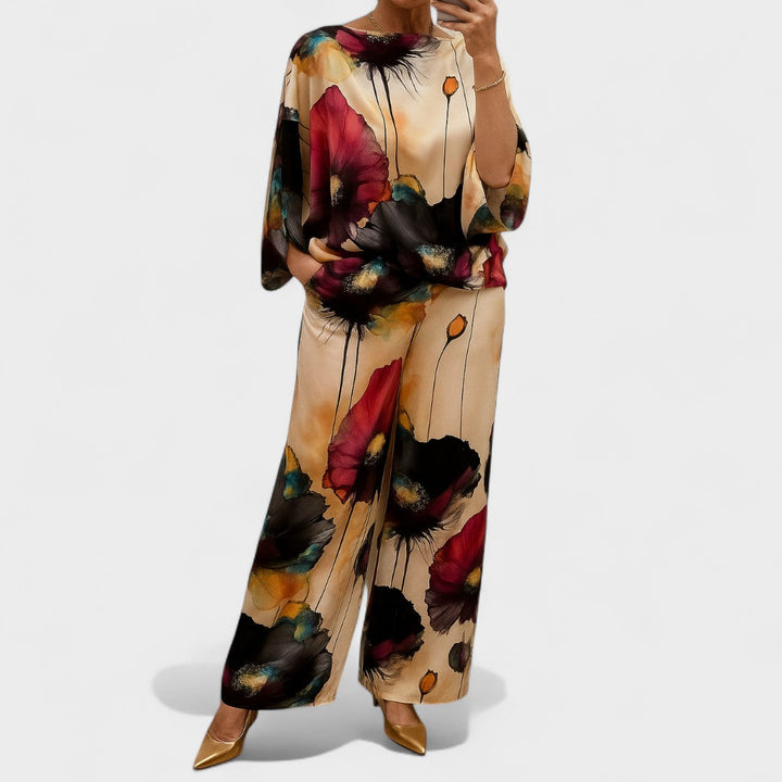 Elizabeta - Satenski dvodijelni set za žene