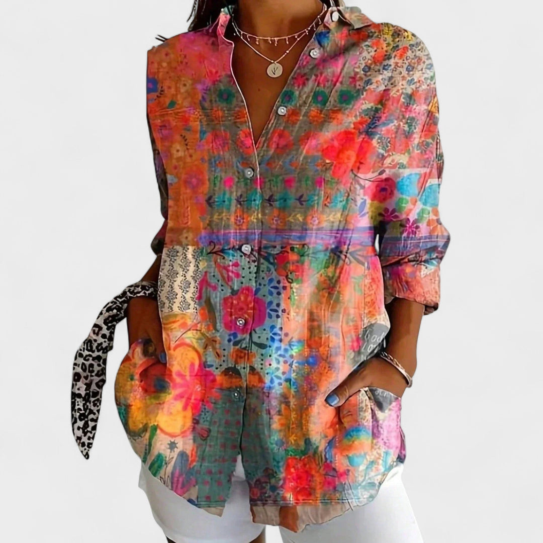 Antonija - Bluza s Šarenim Uzorkom