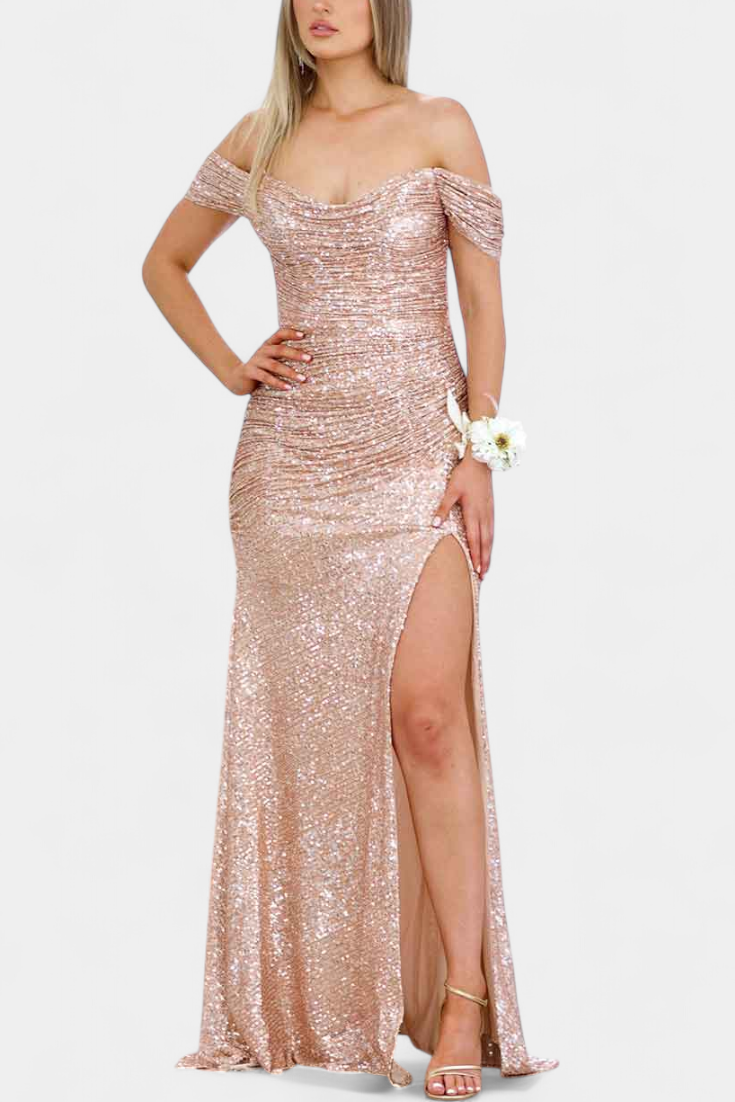 Renata Haljina Sirena bez naramenica s šljokicama