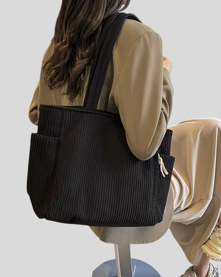 Tilda - Rebrasta torbica s detaljem od konopa