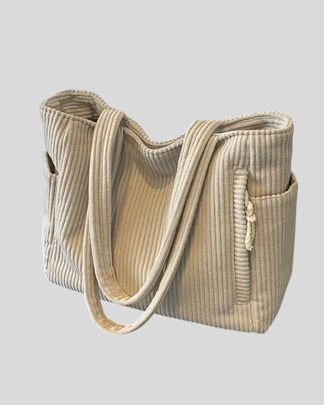 Tilda - Rebrasta torbica s detaljem od konopa