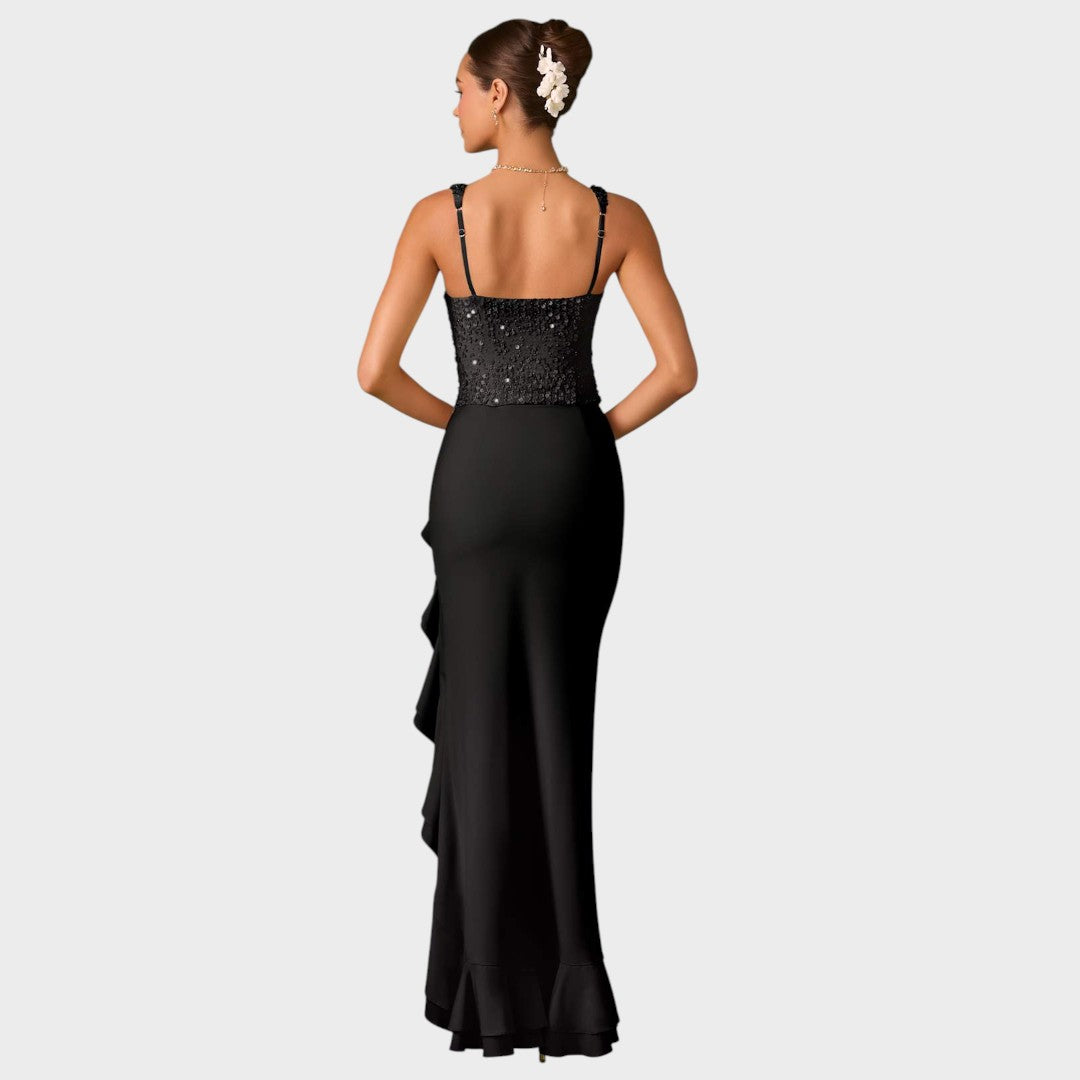 Krista - Elegantna korset haljina s volanima