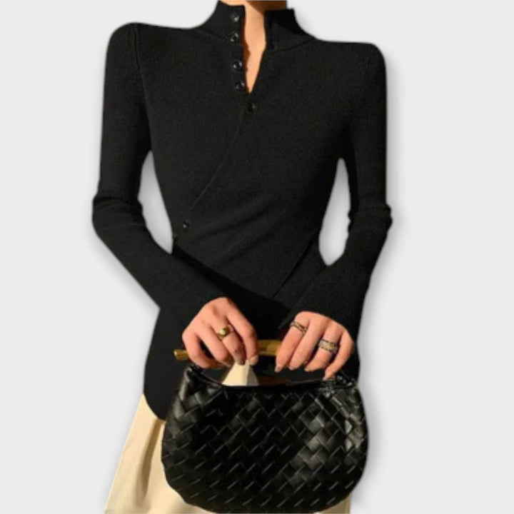 Michiko – Elegantna Slim Fit Pletena Majica