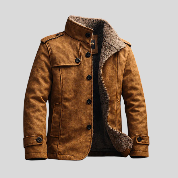 Borislav - Muški Kaput Od Umjetne Antilop Kože