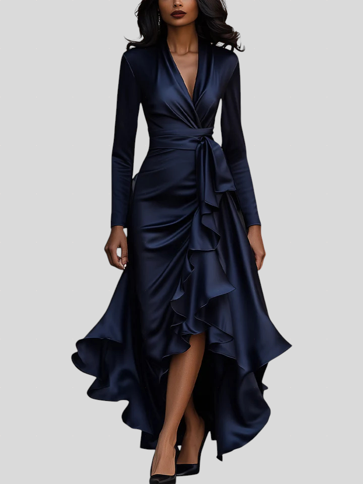 Moretti - Elegantna Duga Haljina Od Satena