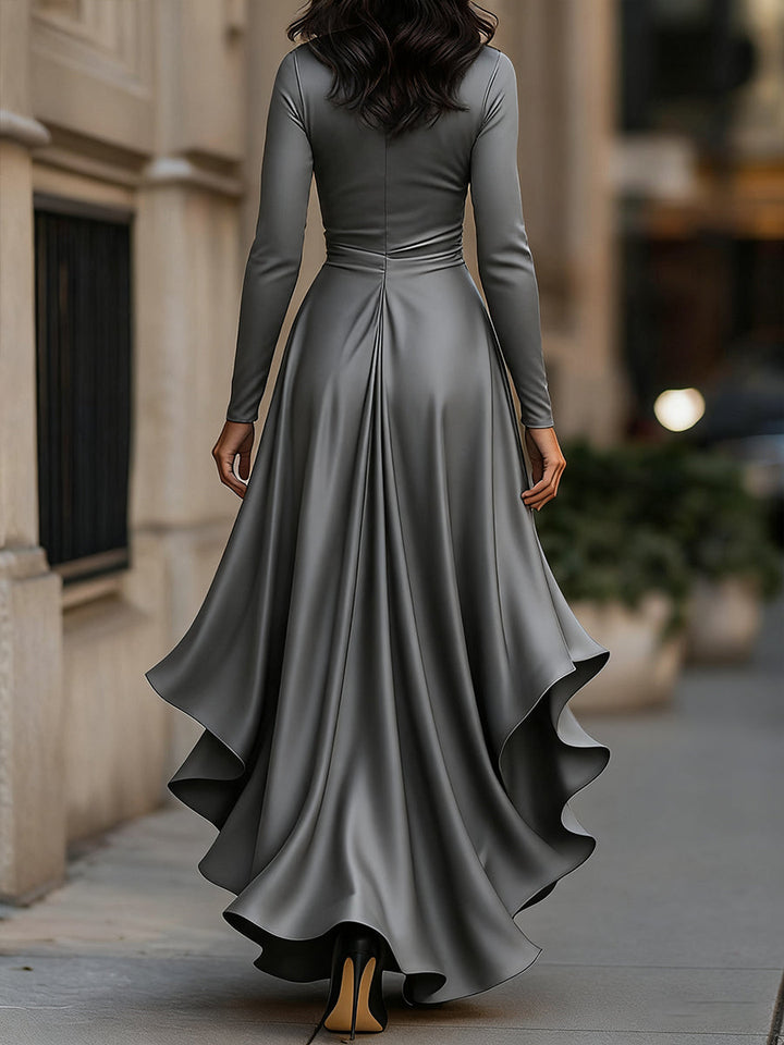 Moretti - Elegantna Duga Haljina Od Satena