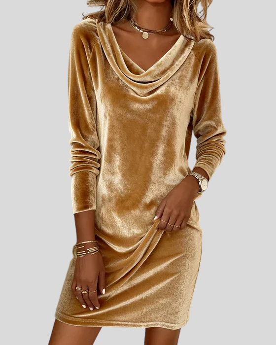 Frosina - Ležerna Baršunasta Haljina