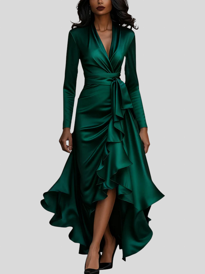 Moretti - Elegantna Duga Haljina Od Satena