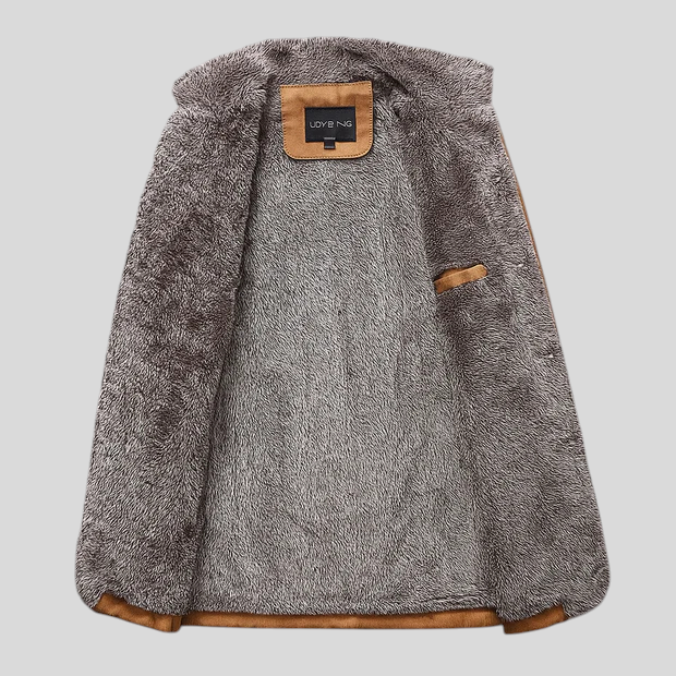 Borislav - Muški Kaput Od Umjetne Antilop Kože