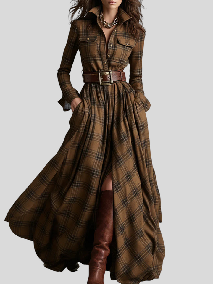 Giulietta – Karirana Maxi Košulja-Haljina