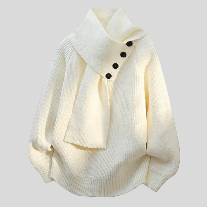 Ariane – Elegantni Pleteni Pulover S Ovratnikom U Stilu Šala