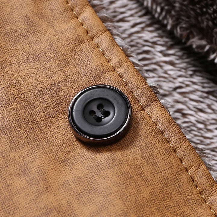 Borislav - Muški Kaput Od Umjetne Antilop Kože