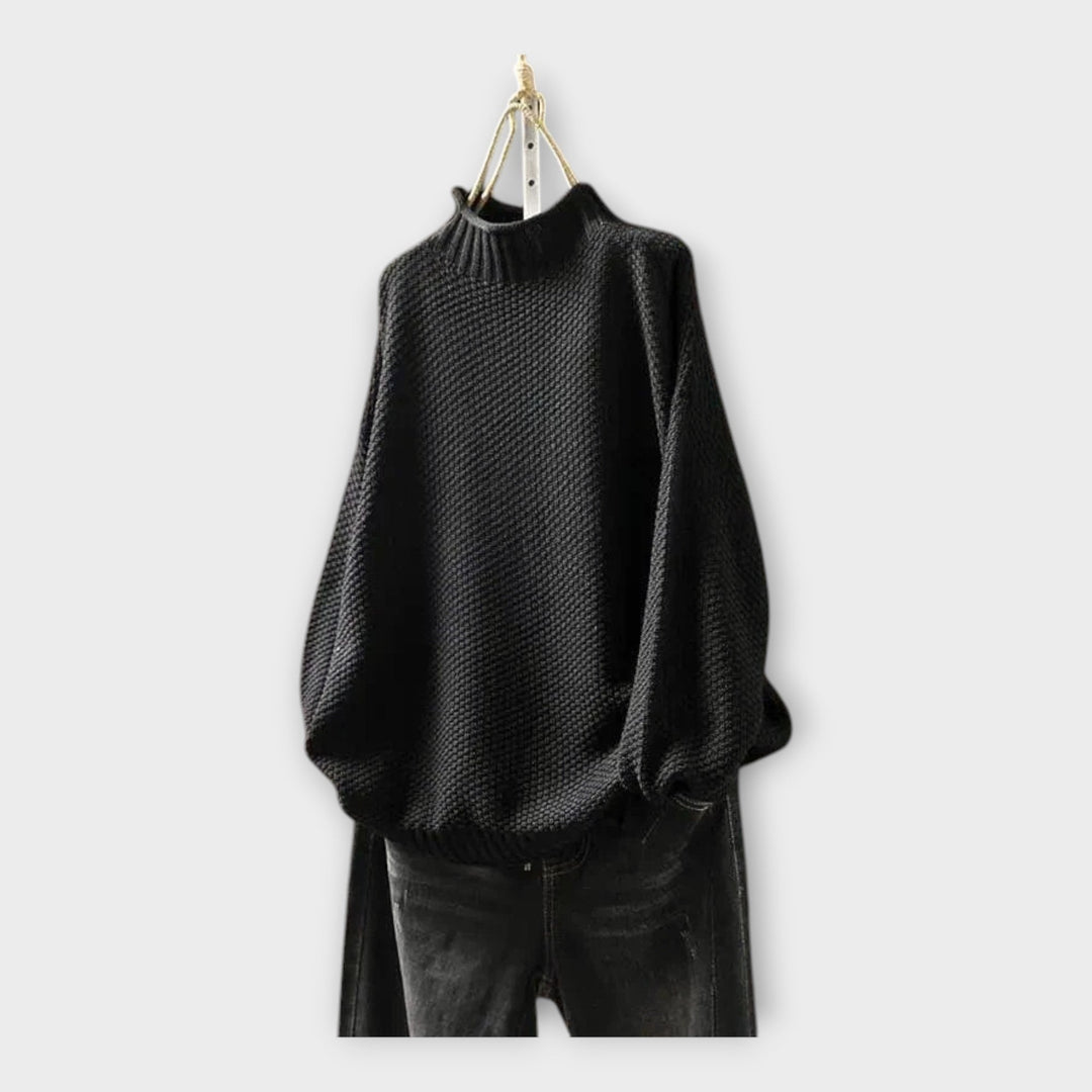 Pletena Majica s Visokim Ovratnikom