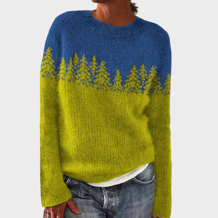 Tea - Udobni Retro Pulover