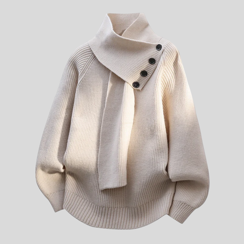 Ariane – Elegantni Pleteni Pulover S Ovratnikom U Stilu Šala