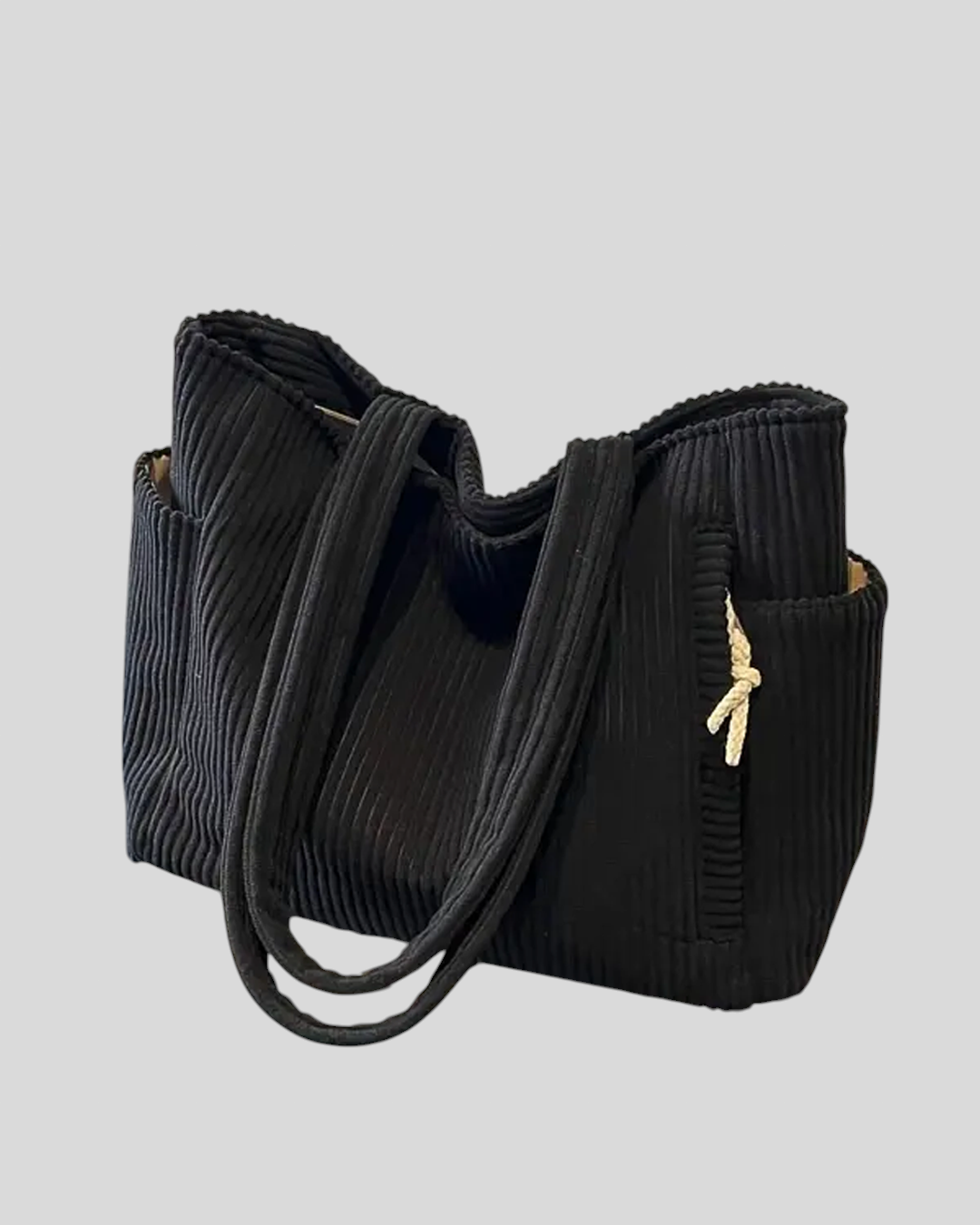Tilda | Rebrasta torbica s detaljem od konopa